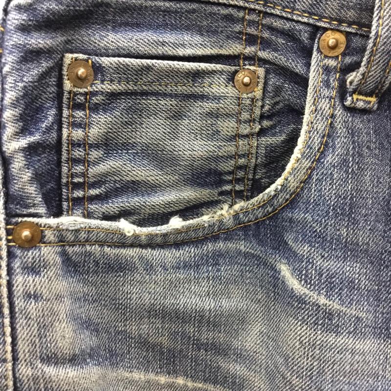 リーバイストラウスアンドコー Levi Strauss & co. パンツ デニム、ジーンズ デニムパンツ ストレートパンツ ワイドパンツ クラッシュジーンズ 34 ダメージ加工 インディゴ / インディゴ /  メンズ USED 古着 中古 10115223