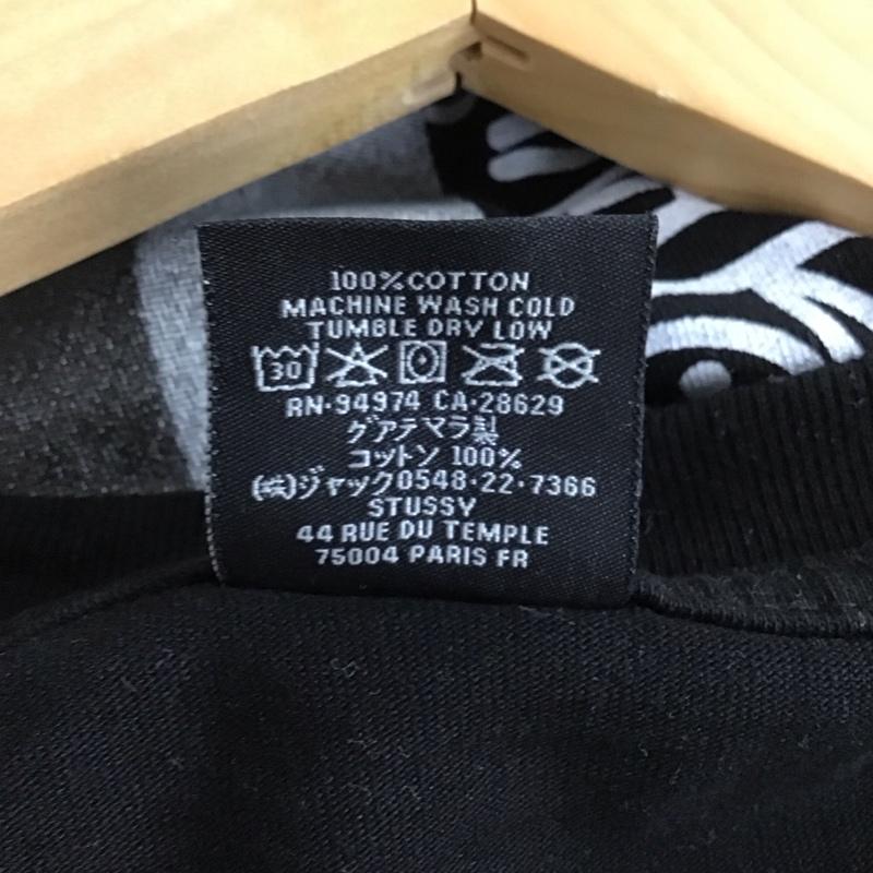 ステューシー STUSSY Tシャツ 半袖 半袖カットソー プリントTシャツ クルーネックカットソー XL ロゴ、文字 黒 / ブラック /  メンズ USED 古着 中古 10133224
