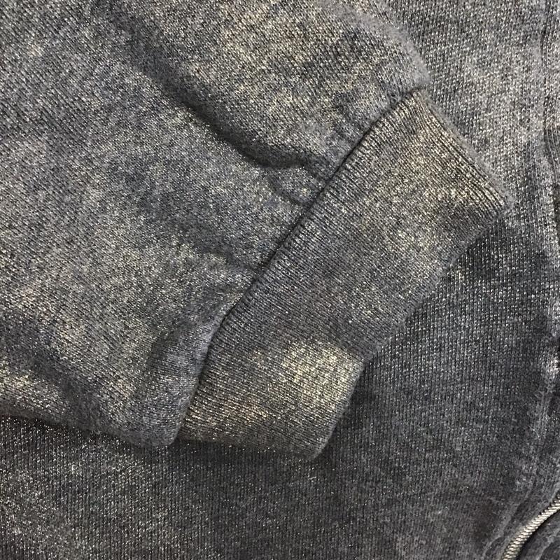 ディーゼル DIESEL パーカー 七分袖 フルジップ 1 ロゴ、文字 灰 / グレー / X 金 / ゴールド /  ガールズ USED 古着 中古 10129138