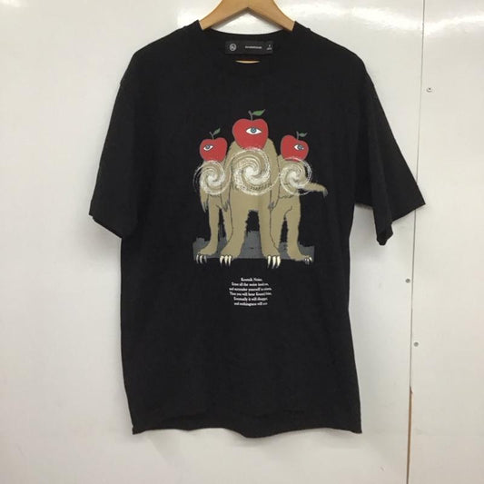 ジーユー GU Tシャツ 半袖 341-351036 グラフィックプリントTシャツ 半袖カットソー S プリント 黒 / ブラック /  メンズ USED 古着 中古 10148830