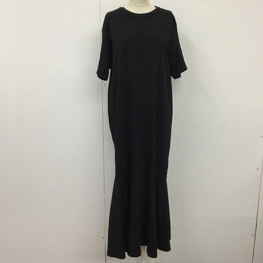 ローリーズファーム LOWRYS FARM ワンピース ロングスカート LF722009CF 半袖 マーメイド FREE 無地 黒 / ブラック /  レディース USED 古着 中古 10115085