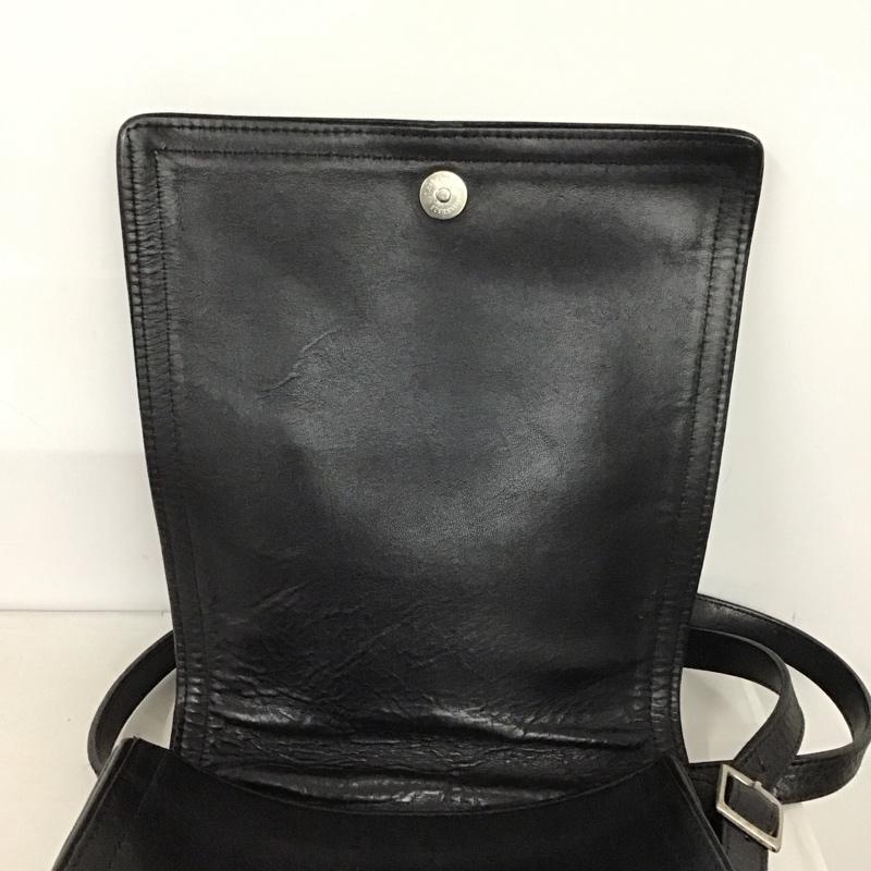 コーチ COACH ショルダーバッグ ショルダーバッグ 6147 レザー 無地 黒 / ブラック /  メンズ USED 古着 中古 10132547