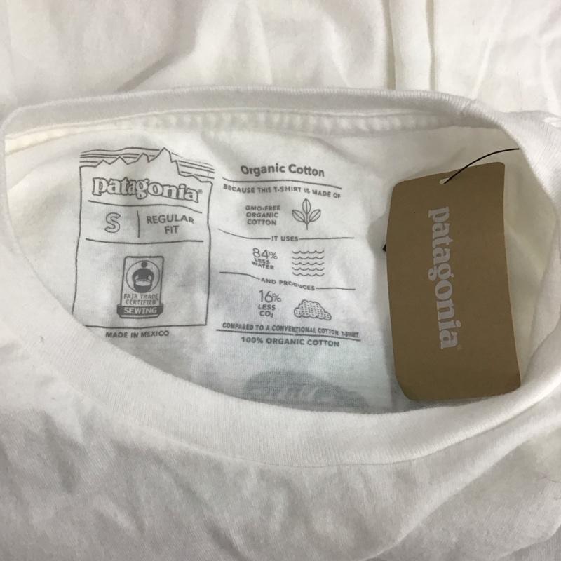 パタゴニア patagonia Tシャツ 半袖 半袖カットソー プリントTシャツ クルーネックカットソー M プリント 白 / ホワイト /  メンズ USED 古着 中古 10123763
