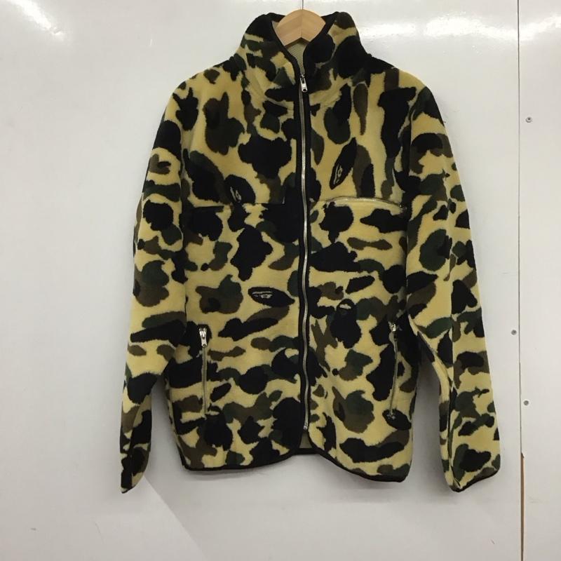 アベイシングエイプ A BATHING APE ジャケット、上着 ジャンパー、ブルゾン フリースジャケット カモ柄 スタンドカラー M カモフラージュ柄・迷彩 黒 / ブラック / X ベージュ / ベージュ / X カーキ / カーキ /  メンズ USED 古着 中古 10139513