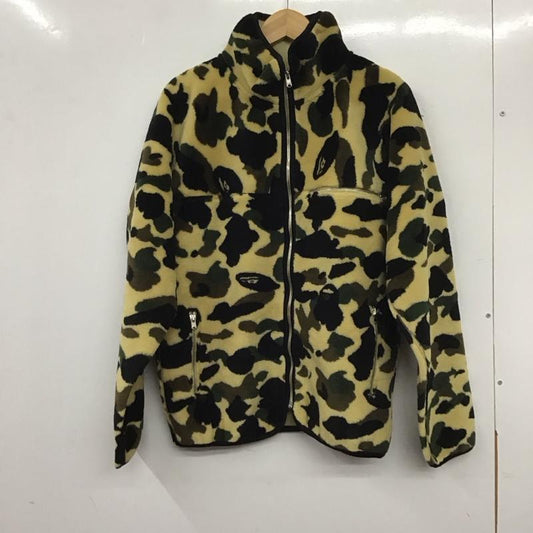 アベイシングエイプ A BATHING APE ジャケット、上着 ジャンパー、ブルゾン フリースジャケット カモ柄 スタンドカラー M カモフラージュ柄・迷彩 黒 / ブラック / X ベージュ / ベージュ / X カーキ / カーキ /  メンズ USED 古着 中古 10139513