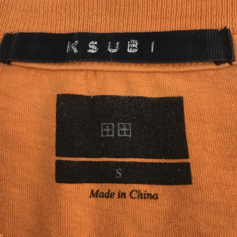 スビ KSUBI カットソー 長袖 S ロゴ、文字 橙 / オレンジ /  メンズ USED 古着 中古 10133854