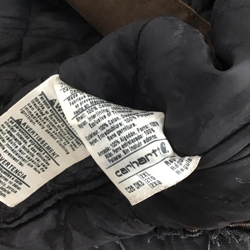 カーハート Carhartt ジャケット、上着 ジャンパー、ブルゾン XXL ロゴ、文字 茶 / ブラウン /  メンズ USED 古着 中古 10140990