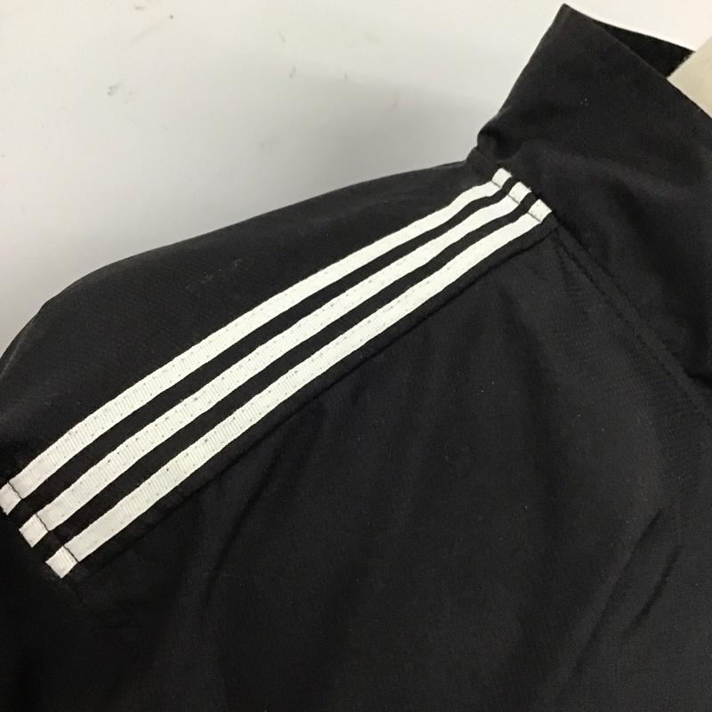 アディダス adidas ジャケット、上着 ジャンパー、ブルゾン ジップアップジャケット ジャンパー ジャケット ナイロンジャケット アウター ロゴ、文字 黒 / ブラック /  メンズ USED 古着 中古 10123600