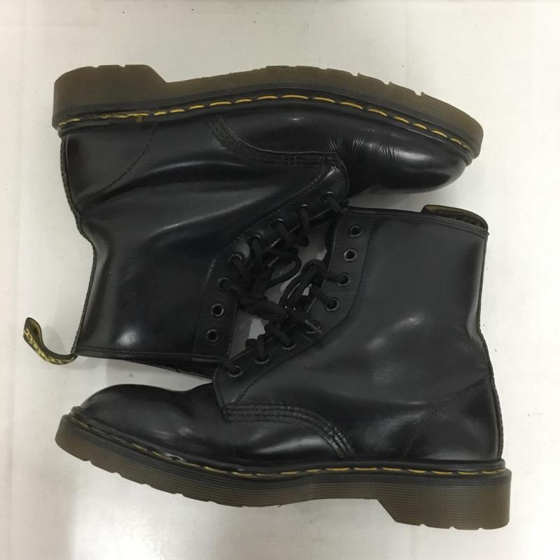 ドクターマーチン Dr.Martens ブーツ ショートブーツ 1460 8 ホールブーツ 7.5 イングランド製 無地 黒 / ブラック /  メンズ USED 古着 中古 10141577