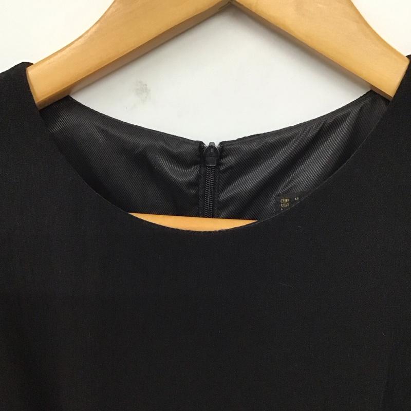 ザラベーシック ZARA BASIC ワンピース ひざ丈スカート M 無地 黒 / ブラック /  レディース USED 古着 中古 10129591