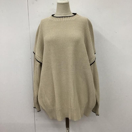 ローリーズファーム LOWRYS FARM ニット、セーター 長袖 FREE 無地 ベージュ / ベージュ /  レディース USED 古着 中古 10122242