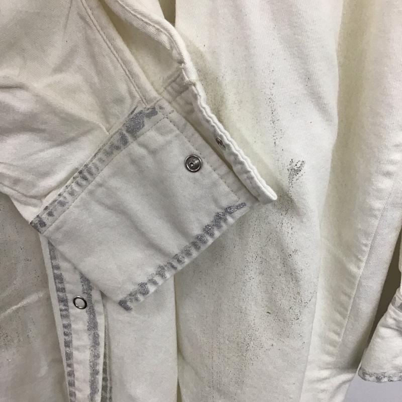 ページボーイ PAGEBOY シャツ、ブラウス 長袖 PB460001TS ハクプリントデニムルーズ シャツ FREE  白 / ホワイト /  レディース USED 古着 中古 10139854