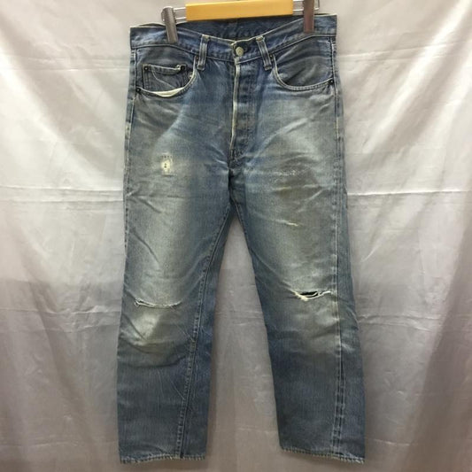 リーバイス Levi s パンツ デニム、ジーンズ デニムジーンズ 66後期 70s 501 6番工場 33インチ ダメージ加工 インディゴ / インディゴ /  メンズ USED 古着 中古 10111926