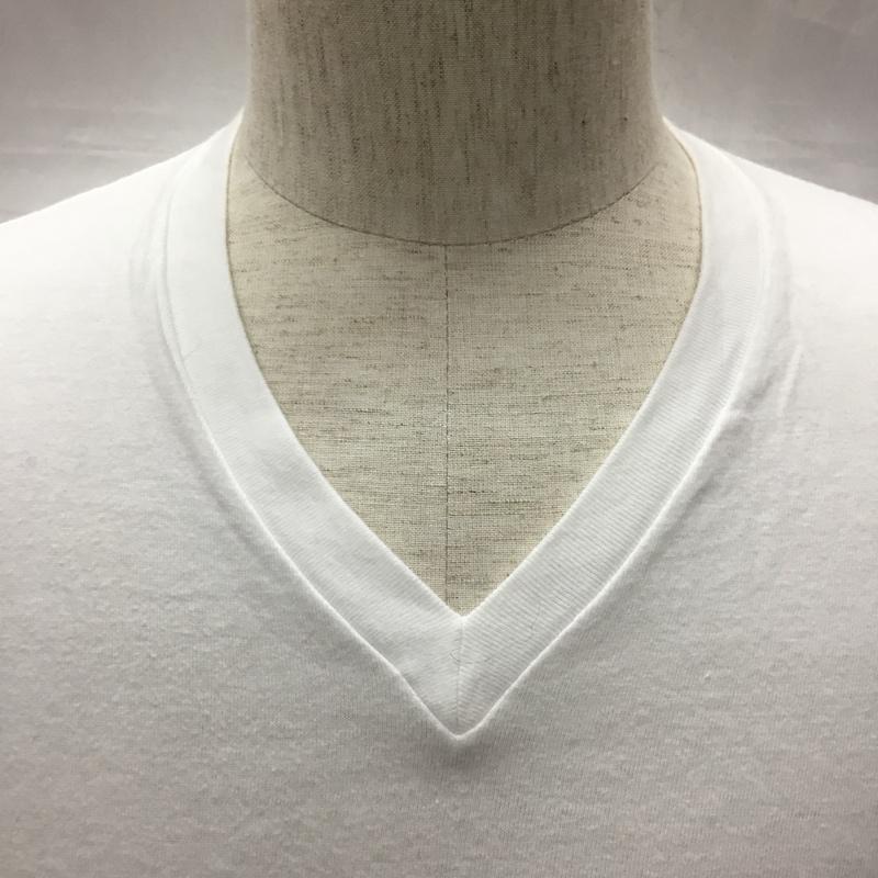 ヘインズ HANES Tシャツ 半袖 半袖カットソー プリントTシャツ クルーネックカットソー ロンハーマン M 無地 白 / ホワイト /  メンズ USED 古着 中古 10113302