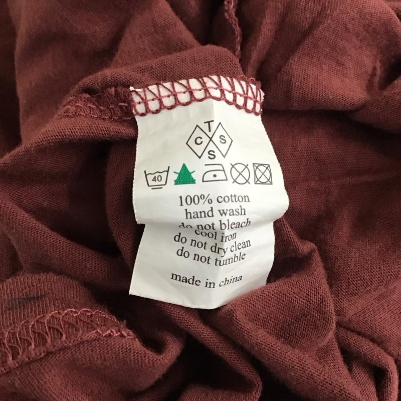 ティーシーエスエス TCSS Tシャツ 半袖 半袖カットソー プリントTシャツ クルーネックカットソー L プリント えんじ / ワインレッド /  メンズ USED 古着 中古 10114695