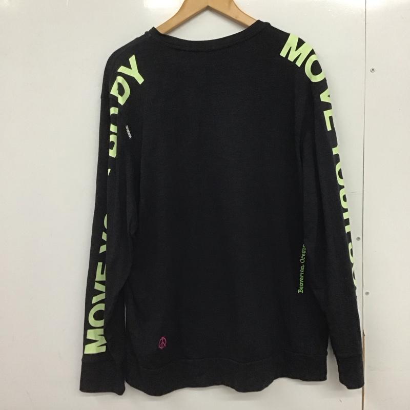 ナイキ NIKE カットソー 長袖 da0630-10 ワールドツアーロングスリーブトップ プリントTシャツ XL ロゴ、文字 黒 / ブラック /  メンズ USED 古着 中古 10146578