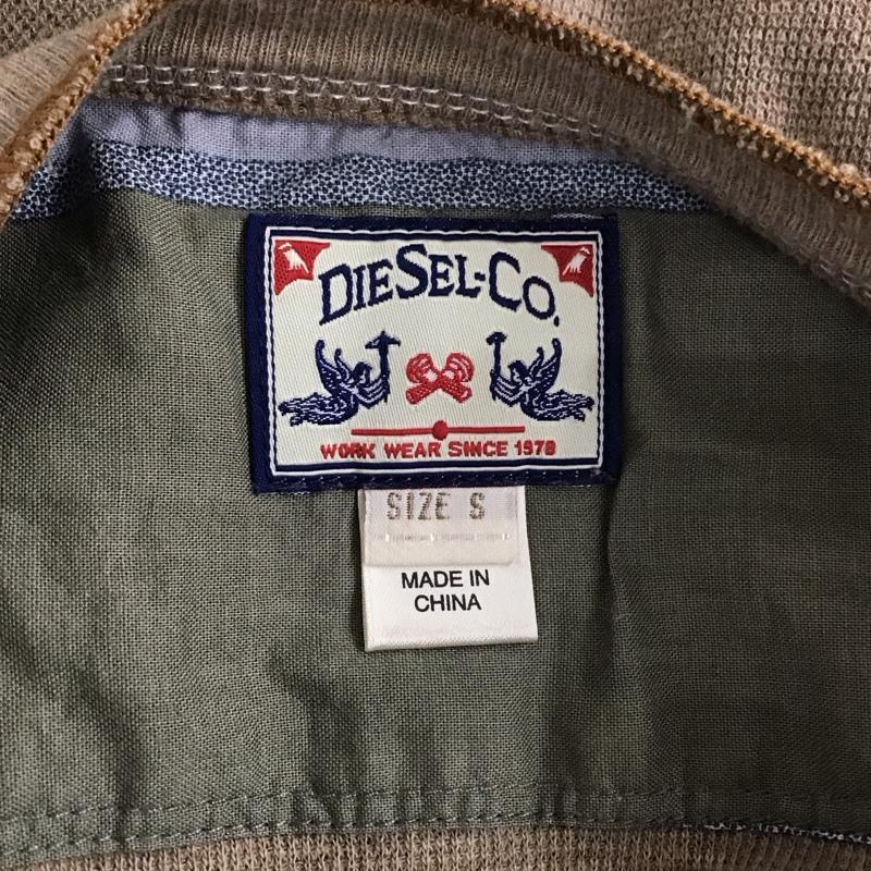 ディーゼル DIESEL Tシャツ 半袖 ヘンリーネック S ロゴ、文字 茶 / ブラウン /  メンズ USED 古着 中古 10110832