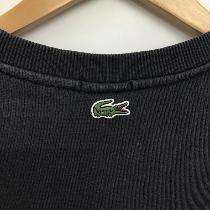 ラコステ ライブ LACOSTE L!VE トレーナー 長袖 長袖トレーナー スウェット クルーネック プルオーバー L ロゴ、文字 ダークグレー / ダークグレー /  メンズ USED 古着 中古 10146698