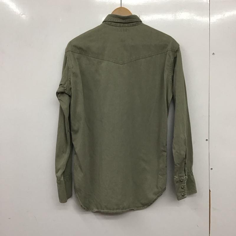 ウエアハウス WAREHOUSE シャツ、ブラウス 長袖 長袖シャツ 無地シャツ カラーシャツ ミリタリーシャツ 無地 カーキ / カーキ /  メンズ USED 古着 中古 10136559