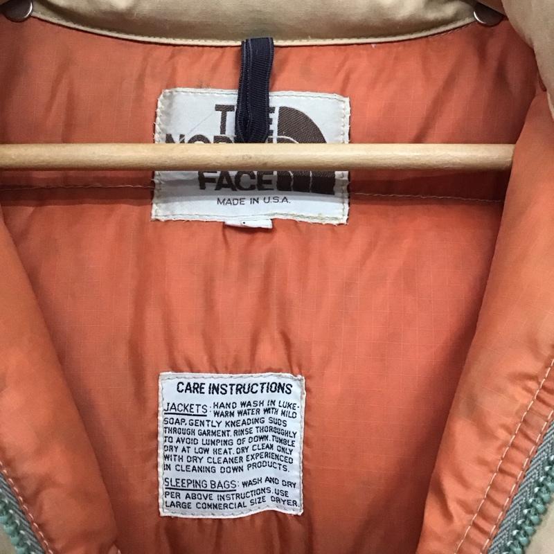 ザノースフェイス THE NORTH FACE ジャケット、上着 ジャンパー、ブルゾン ダウンジャケット アウター ジップアップジャケット 80s 現状品 L ロゴ、文字 ベージュ / ベージュ /  メンズ USED 古着 中古 10144788