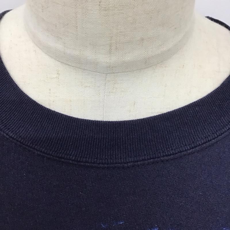 ハーレーダビッドソン Harley-Davidson トレーナー 長袖 長袖トレーナー スウェット クルーネック リブスウェットカットソー 古着 プリント 紺 / ネイビー /  メンズ USED 古着 中古 10124698