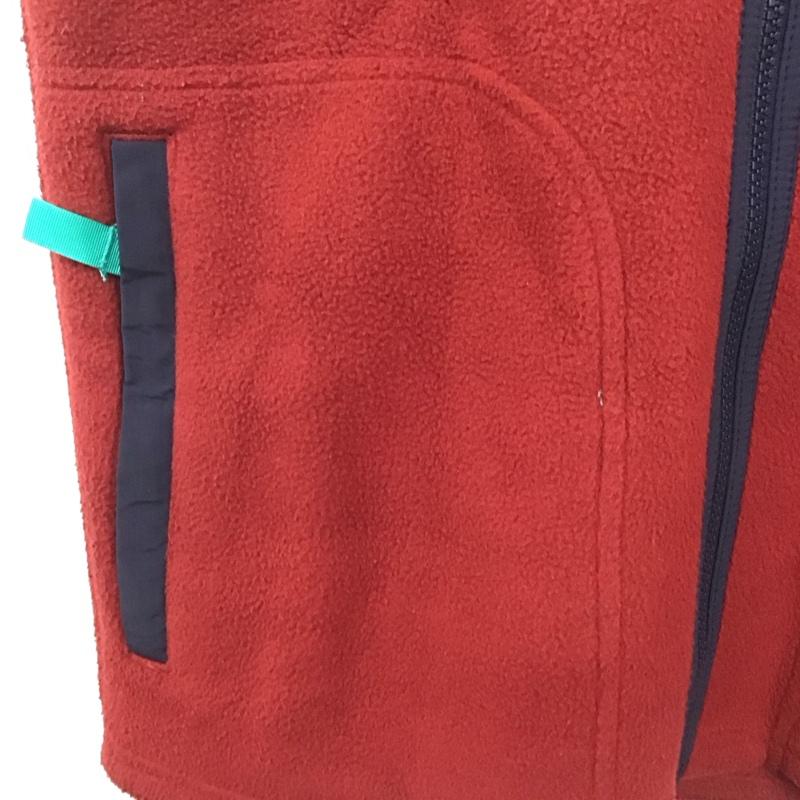 パタゴニア patagonia ベスト ベスト ジップアップベスト フリースベスト ノースリーブ スタンドカラー S ロゴ、文字 赤 / レッド /  メンズ USED 古着 中古 10141977