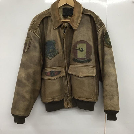 アヴィレックス AVIREX ジャケット、上着 ジャケット、ブレザー M ロゴ、文字 茶 / ブラウン /  メンズ USED 古着 中古 10141395