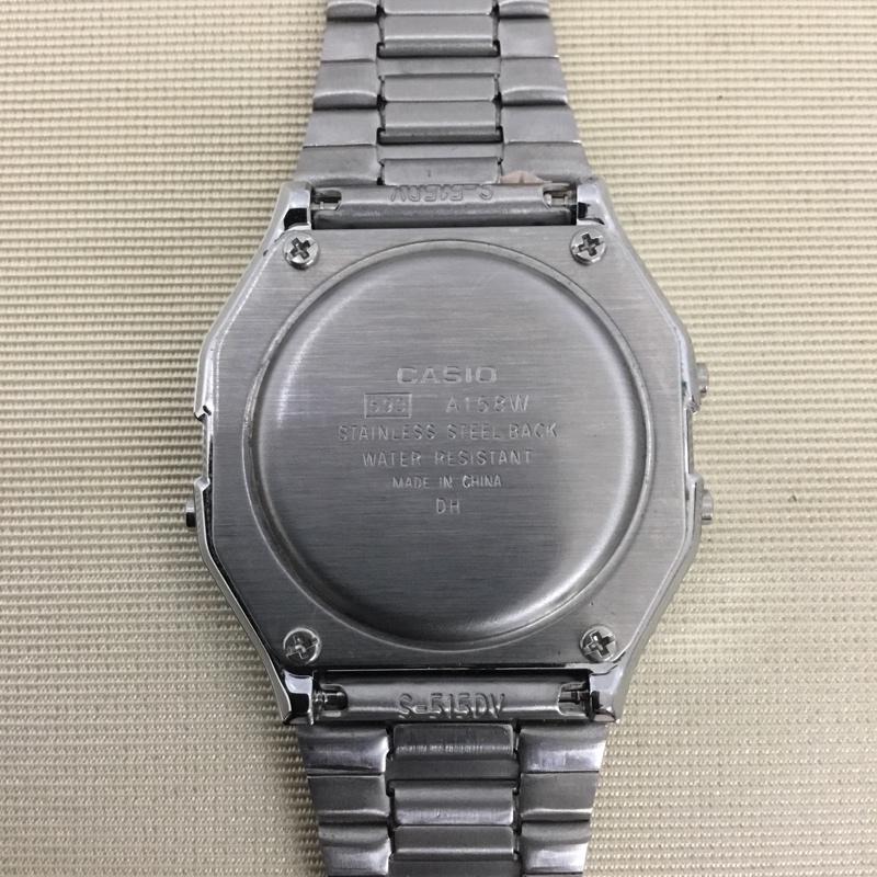 カシオ CASIO 腕時計 デジタル A158W ロゴ、文字 銀 / シルバー /  メンズ USED 古着 中古 10147438