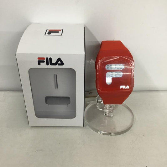 フィラ FILA 腕時計 デジタル 130666993 箱有 ロゴ、文字 赤 / レッド /  レディース USED 古着 中古 10135153