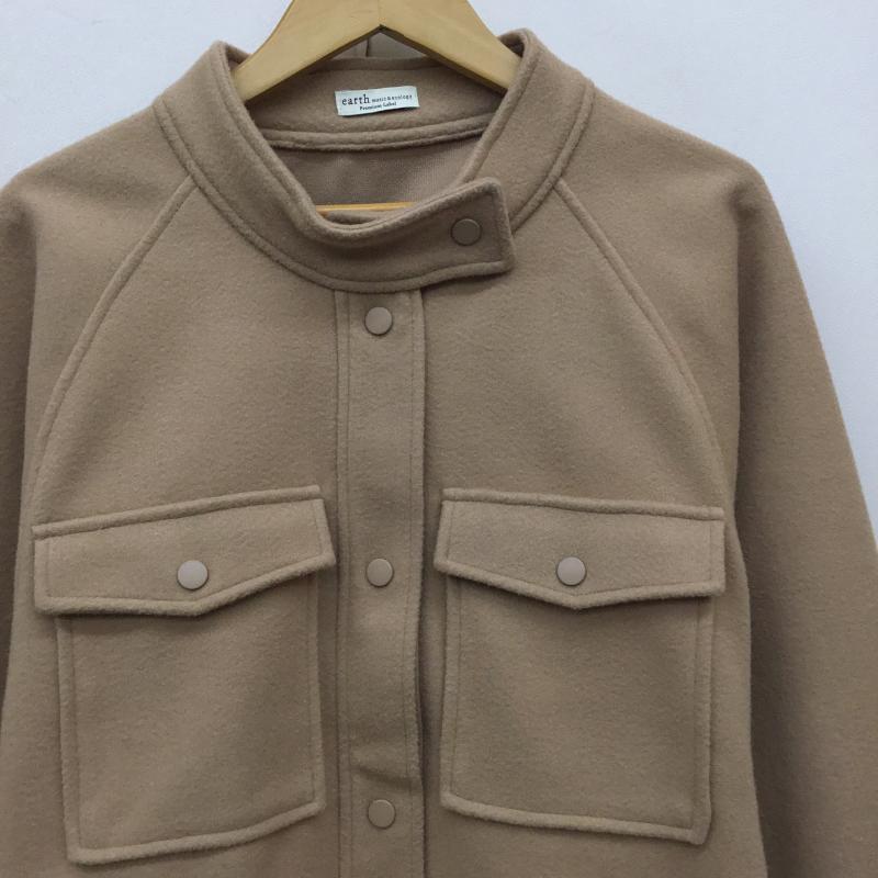 アースミュージックアンドエコロジー earth music&ecology ジャケット、上着 ジャンパー、ブルゾン 1B04L1Y0100 FREE 無地 ベージュ / ベージュ /  レディース USED 古着 中古 10142858