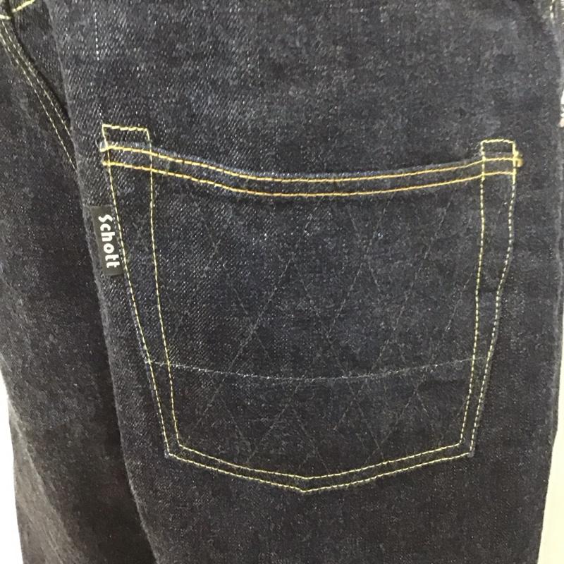 ショット schott パンツ デニム、ジーンズ デニムパンツ ワーカージーンズ カジュアルパンツ ストレートパンツ 34 無地 インディゴ / インディゴ /  メンズ USED 古着 中古 10112069