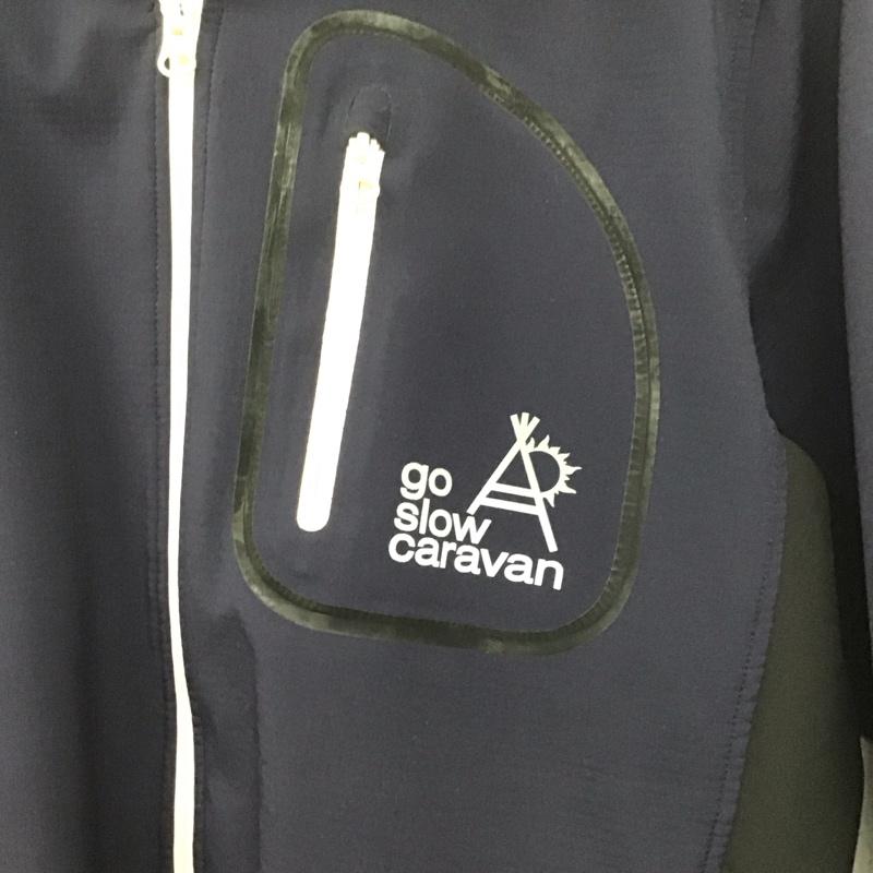 ゴースローキャラバン go slow caravan ジャケット、上着 ジャンパー、ブルゾン ジップアップジャケットパーカー アウター ジップアップジャケット 4 ロゴ、文字 紺 / ネイビー /  メンズ USED 古着 中古 10143631