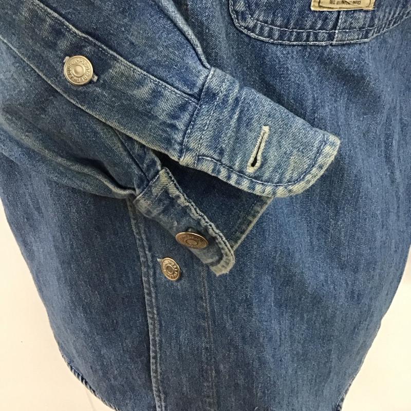 ラルフローレン RALPHLAUREN シャツ、ブラウス 長袖 長袖シャツ カラーシャツ ポケットシャツ 長袖カットソー デニムシャツ M ロゴ、文字 インディゴ / インディゴ /  メンズ USED 古着 中古 10123865