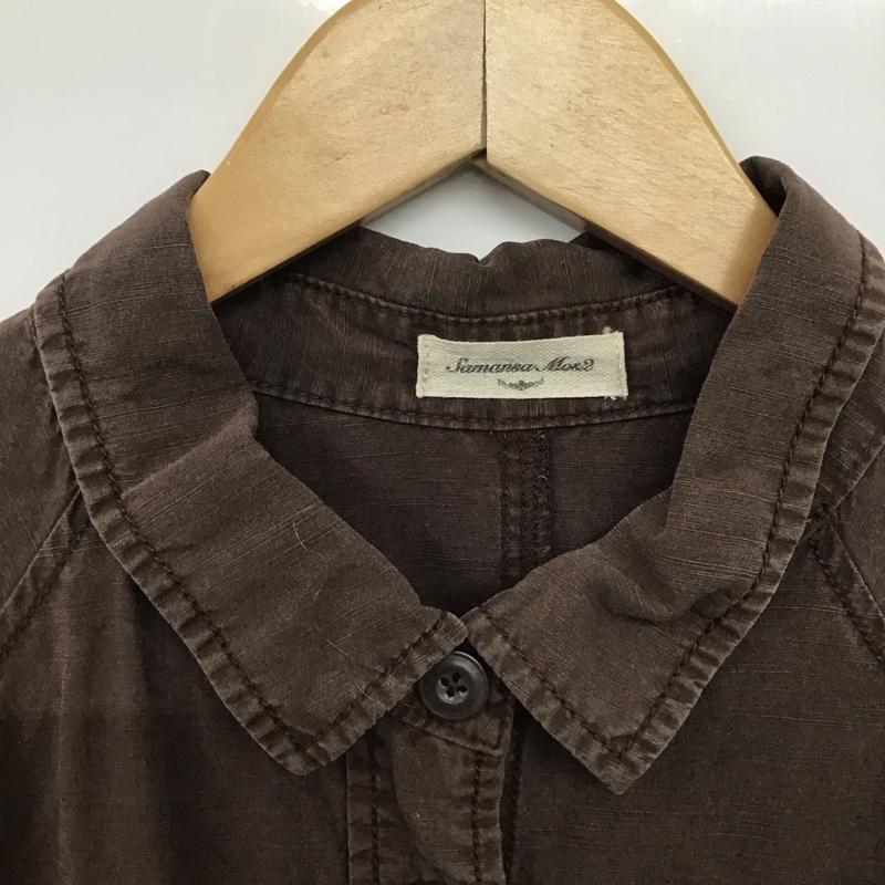 サマンサモスモス Samansa Mos2 ワンピース ロングスカート 1303845 リネン混ラグランワンピコート 長袖 FREE 無地 茶 / ブラウン /  レディース USED 古着 中古 10146418