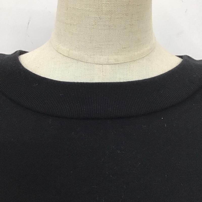 ミルクフェド MILKFED. ワンピース ロングスカート 03184952 ロゴライン スウェット 長袖 ロゴ、文字 黒 / ブラック /  レディース USED 古着 中古 10112026