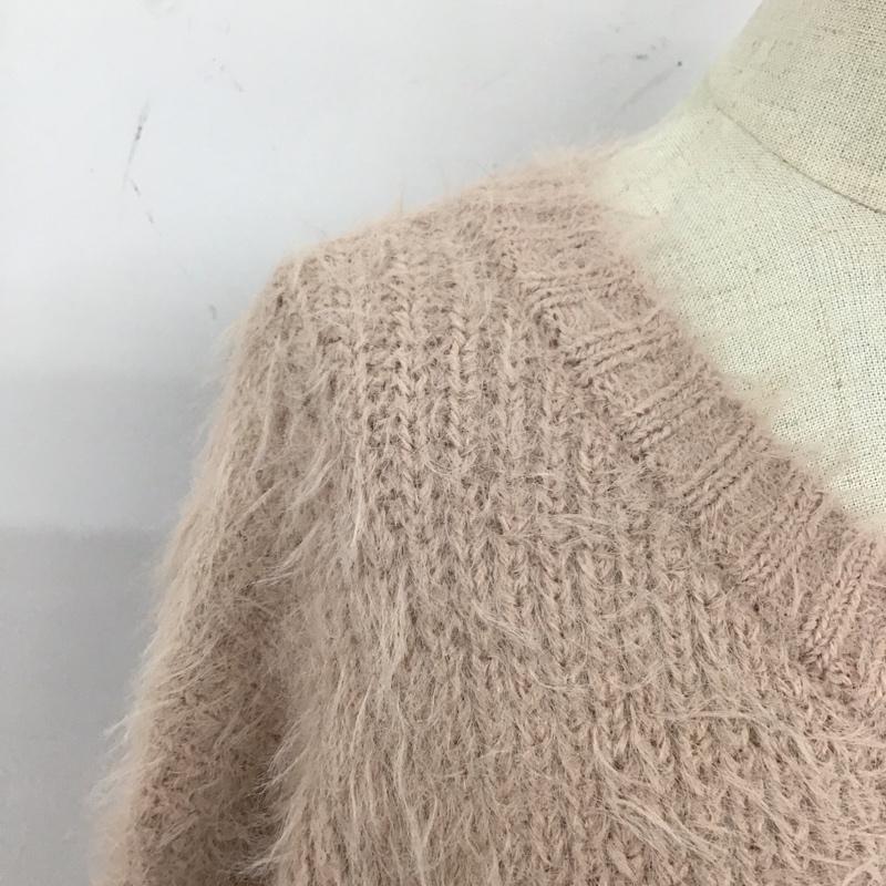 マジェスティックレゴン MAJESTIC LEGON カーディガン 長袖 1027020221 シャギーミディカーディガン タグ付き M 無地 桃 / ピンク /  レディース USED 古着 中古 10122546