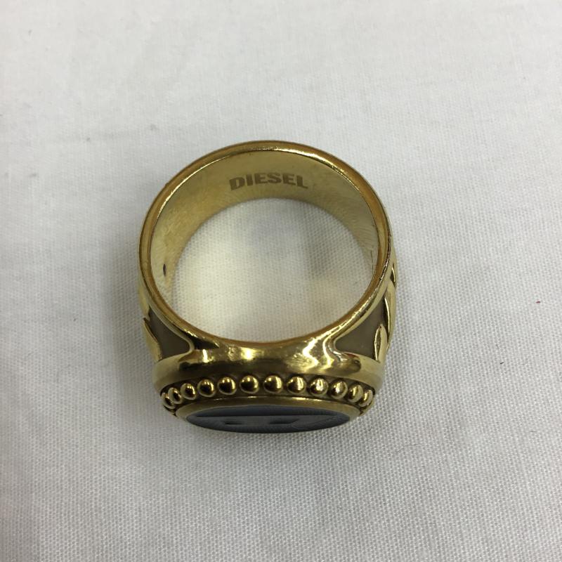 ディーゼル DIESEL アクセサリー 指輪 FREE ロゴ、文字 黒 / ブラック / X 金 / ゴールド /  メンズ USED 古着 中古 10136408