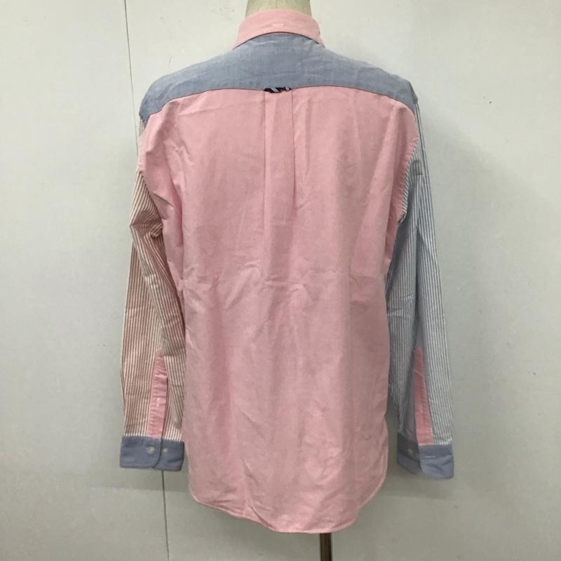 ブルックスブラザーズ BROOKS BROTHERS シャツ、ブラウス 長袖 ボタンダウン コットン L ストライプ 白 / ホワイト / X 桃 / ピンク / X 赤 / レッド / X 水色 / ライトブルー /  メンズ USED 古着 中古 10107823