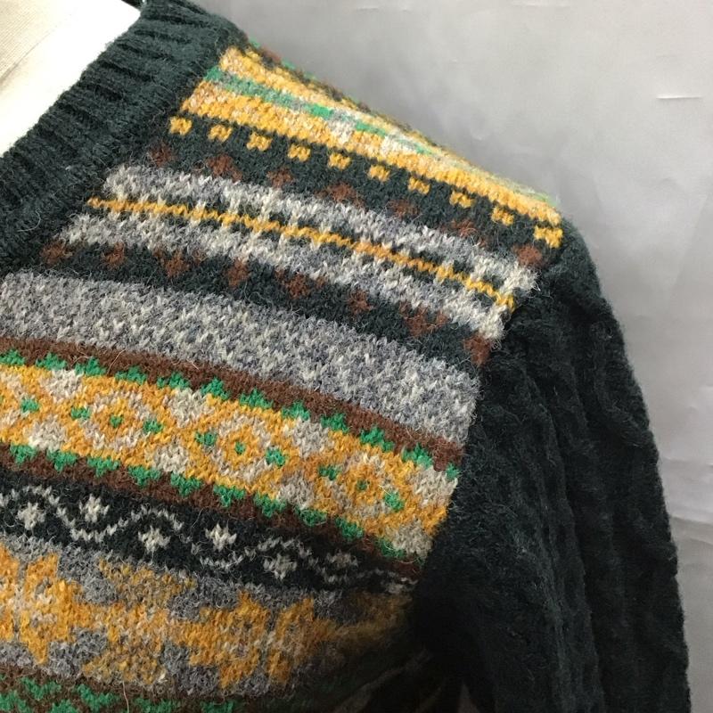 ジム gim ニット、セーター 長袖 長袖ニットカットソー ニット セーター クルーネックニット M 総柄 マルチカラー / マルチカラー /  メンズ USED 古着 中古 10113243