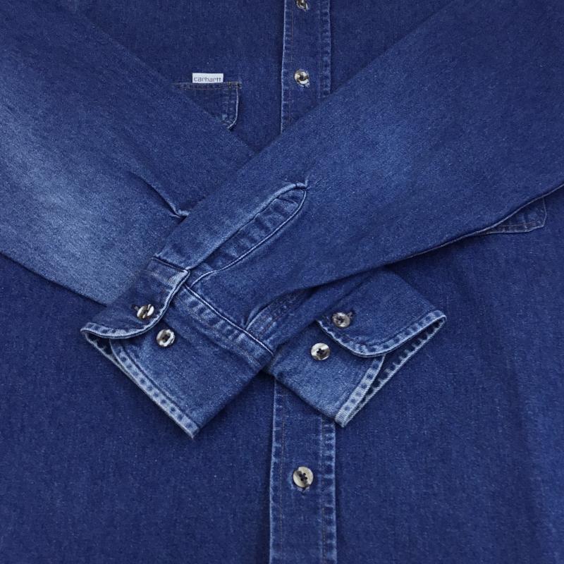 カーハート Carhartt シャツ、ブラウス 長袖 Carhartt デニムシャツ M 無地 インディゴ / インディゴ /  メンズ USED 古着 中古 10127624