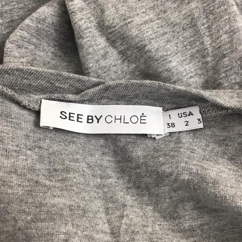 シーバイクロエ SEE BY CHLOE Tシャツ 半袖 38 ロゴ、文字 灰 / グレー /  レディース USED 古着 中古 10117719