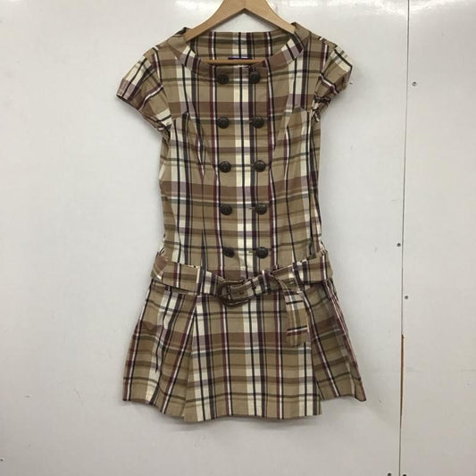 バーバリーブルーレーベル BURBERRY BLUE LABEL ワンピース ミニスカート 38 チェック マルチカラー / マルチカラー /  レディース USED 古着 中古 10139383