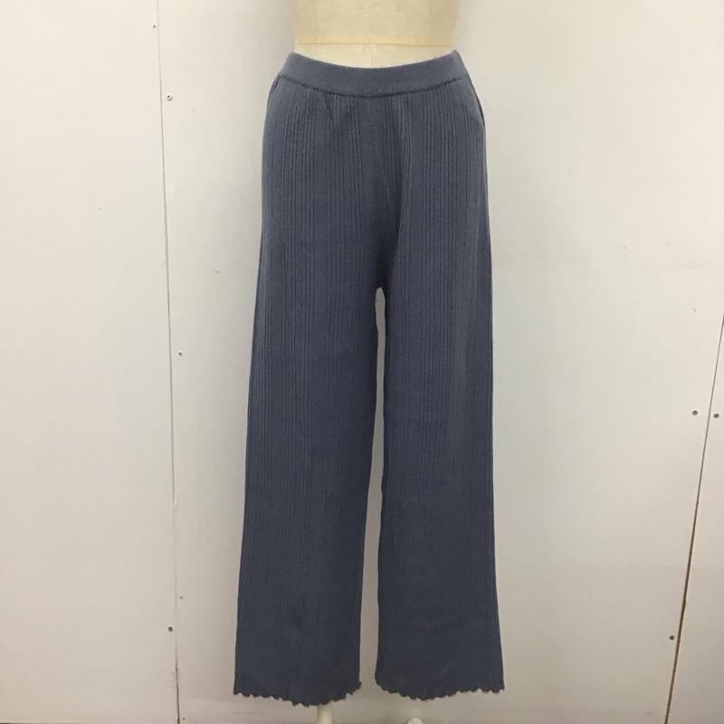フリークスストア FREAK S STORE ボトムス ボトムス ニットパンツ FREE 無地 紺 / ネイビー /  レディース USED 古着 中古 10106432