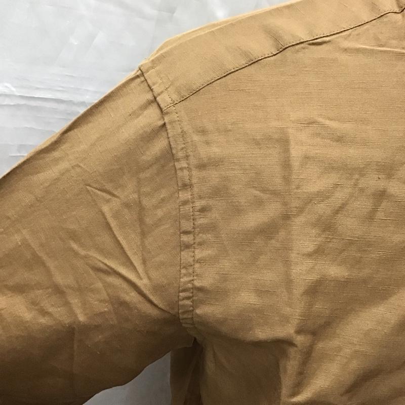 インヘリット INHERIT シャツ、ブラウス 長袖 長袖シャツ カラーシャツ ポケットシャツ 長袖カットソー XL 無地 茶 / ブラウン /  メンズ USED 古着 中古 10114361