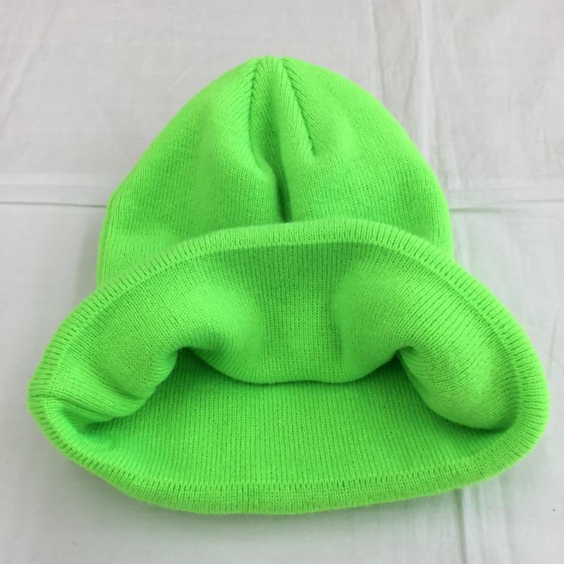 ニューエラ NEW ERA 帽子 ニット帽 MoMA FREE ロゴ、文字 黄緑 / イエローグリーン /  メンズ USED 古着 中古 10136546