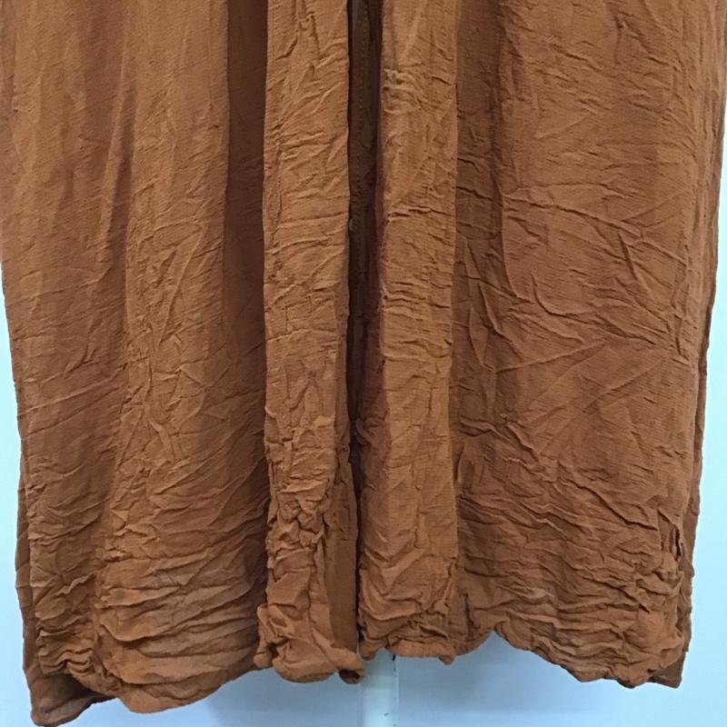 ザラ ZARA ワンピース ロングスカート 9878 222 732 Vネック S 無地 茶 / ブラウン /  レディース USED 古着 中古 10109491