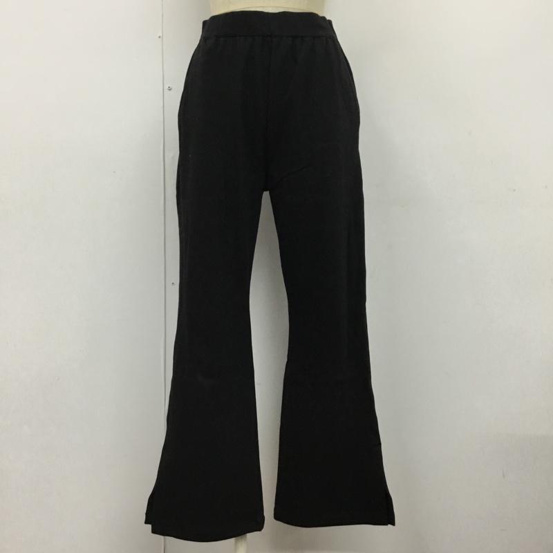ニコアンド niko and... ボトムス ボトムス S216IL39AD ストレッチパンツ 裾スリット 3 無地 黒 / ブラック /  レディース USED 古着 中古 10107029