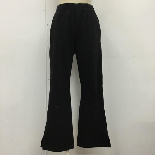 ニコアンド niko and... ボトムス ボトムス S216IL39AD ストレッチパンツ 裾スリット 3 無地 黒 / ブラック /  レディース USED 古着 中古 10107029