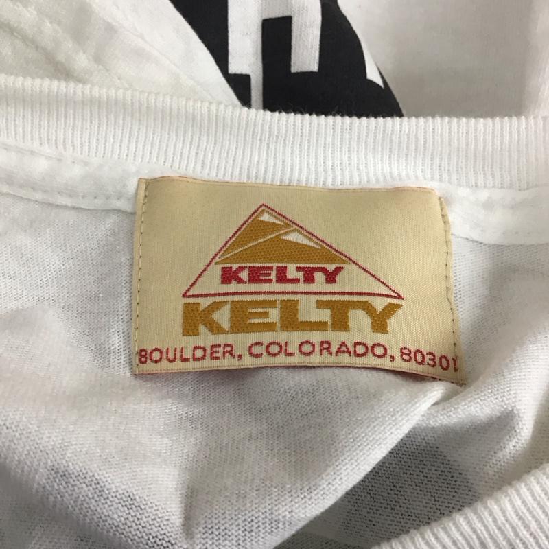 ケルティ KELTY Tシャツ 半袖 半袖カットソー プリントTシャツ クルーネックカットソー S プリント 白 / ホワイト /  メンズ USED 古着 中古 10112099
