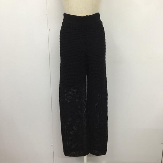 ローリーズファーム LOWRYS FARM ボトムス ボトムス LF523007CF メッシュニットパンツ FREE 無地 黒 / ブラック /  レディース USED 古着 中古 10122847